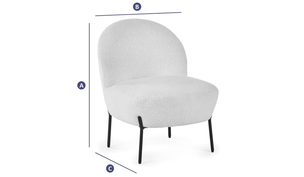Lulu Boucle Accent Chair Sketch