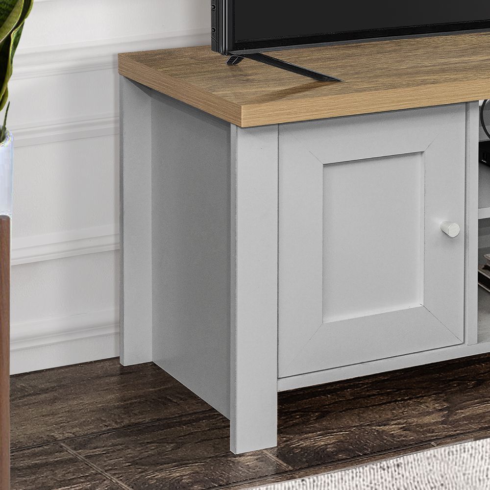Highgate Grey and Oak Wooden Small TV Unit