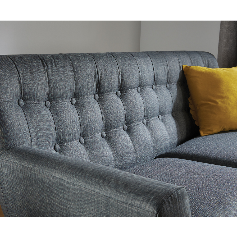 Loft 3 Seater Grey Fabric Sofa