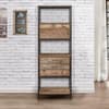 Urban Rustic Oak Wooden 3 Drawer Shelving Unit