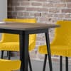 Luxe Mustard Velvet Fabric Bar Stool