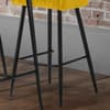 Luxe Mustard Velvet Fabric Bar Stool