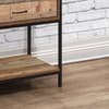 Urban Rustic Oak Wooden 3 Drawer Shelving Unit