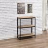 Urban Rustic Oak Wooden 3 Tier Bookcase