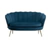 Ariel Blue Fabric 2 Seater Sofa