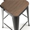 Grafton Elm Metal Bar Stool x 2