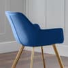 Lorenzo Blue Velvet Dining Chair x 2