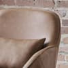 Bowery Brown Leather and Metal Swivel Armchair