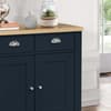 Highgate Navy Blue and Oak 2 Door 2 Drawer Wooden Sideboard