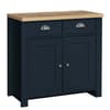 Highgate Navy Blue and Oak 2 Door 2 Drawer Wooden Sideboard
