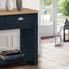 Highgate Navy Blue and Oak Wooden Console Table