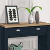 Highgate Navy Blue and Oak Wooden Console Table