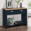 Highgate Navy Blue and Oak Wooden Console Table