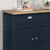 Highgate Navy Blue and Oak 3 Door 2 Drawer Wooden Sideboard
