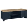 Highgate Navy Blue and Oak Wooden Large TV Unit