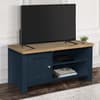 Highgate Navy Blue and Oak Wooden Small TV Unit