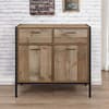 Urban Rustic Oak Wooden 2 Door 2 Drawer Sideboard