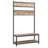 Urban Rustic Oak Wooden Coat Rack