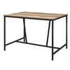 Urban Rustic Oak Wooden Dining Table and Bench Set
