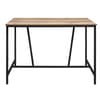 Urban Rustic Oak Wooden Dining Table and Bench Set