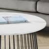 Broadway White Marble Metal Round Coffee Table