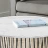 Broadway White Marble Metal Round Coffee Table