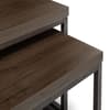 Brooklyn Dark Oak Wooden Nest of Coffee Tables