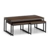 Brooklyn Dark Oak Wooden Nest of Coffee Tables