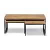 Brooklyn Oak Wooden Nest of Coffee Tables