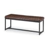 Brooklyn Brown Leather Dining Bench