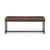 Brooklyn Brown Leather Dining Bench