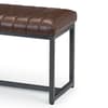 Brooklyn Brown Leather Dining Bench