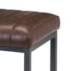 Brooklyn Brown Leather Dining Bench