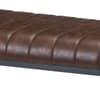 Brooklyn Brown Leather Dining Bench