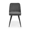 Burgess Grey Velvet Fabric Dining Chair x 2