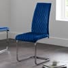Calabria Blue Velvet Fabric Chair x 4