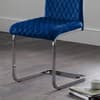 Calabria Blue Velvet Fabric Chair x 4