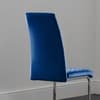 Calabria Blue Velvet Fabric Chair x 4