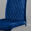 Calabria Blue Velvet Fabric Chair x 4