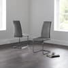 Calabria Grey Velvet Fabric Dining Chair x 4