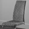 Calabria Grey Velvet Fabric Dining Chair x 4