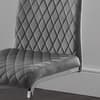Calabria Grey Velvet Fabric Dining Chair x 4