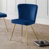 Cannes Blue Velvet Fabric Chair x 2