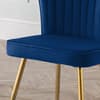 Cannes Blue Velvet Fabric Chair x 2