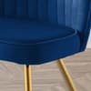 Cannes Blue Velvet Fabric Chair x 2