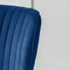 Cannes Blue Velvet Fabric Chair x 2