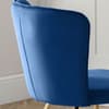 Cannes Blue Velvet Fabric Chair x 2