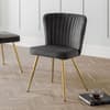 Cannes Grey Velvet Fabric Chair x 2