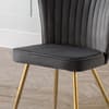 Cannes Grey Velvet Fabric Chair x 2