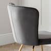 Cannes Grey Velvet Fabric Chair x 2